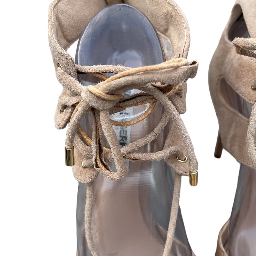 Karl Lagerfeld Addily Lace Up Pump - Natural - Pumps - Picture 6 of 12
